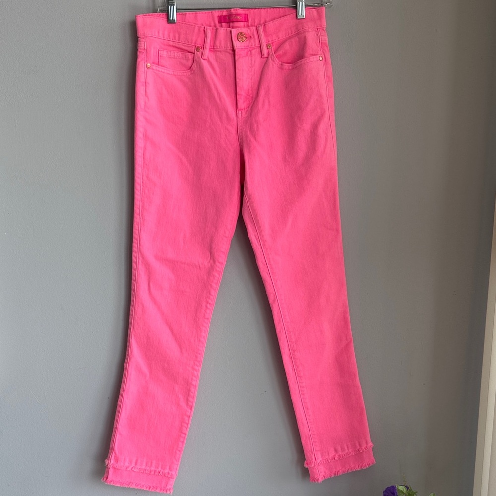 Lilly Pulitzer No Lynn High Rise Slim Pelican Pink size 6